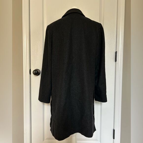 Harve Benard Women’s Classic Dark Gray Wool Coat Lined Size 8 Petite Tall - Picture 2 of 14